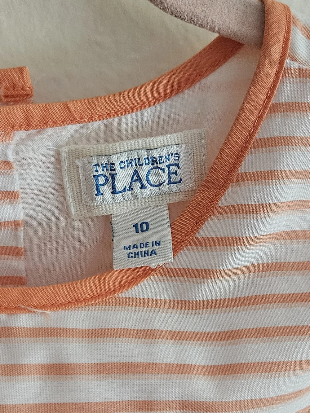 The Children's Place Peach-Striped Pleated Dress. Summer, School, Fairy, Cute